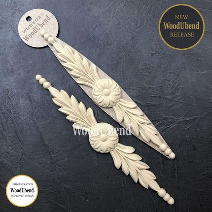 WoodUbend 6021 Floral Pediment 4,5 x 26,5