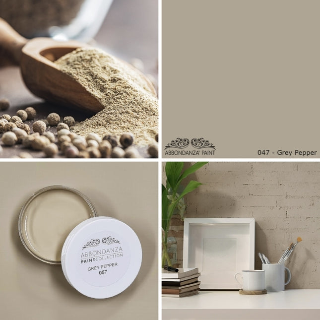 Farbmuster und Inspirationen von Abbondanza 057 Pepper Grey ein braun mit grauem Anteilen