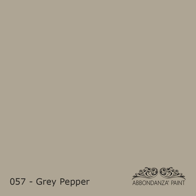 Farbmuster von der Farbe Abbondanza 057 Pepper Grey ein braun mit grauem Anteilen