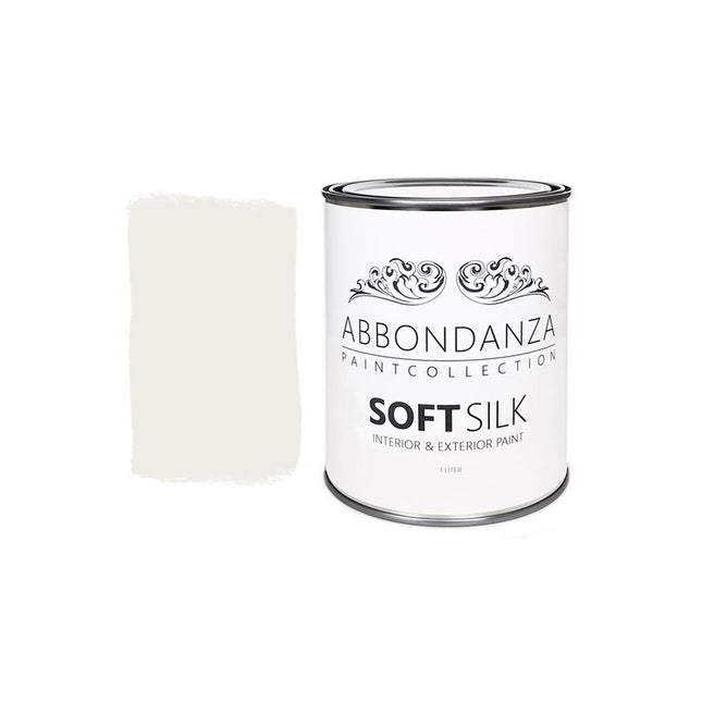 Eine Dose Abbondanza Soft Silk und ein Farbmuster für Abbondanza Farbe Oat Nr. 054