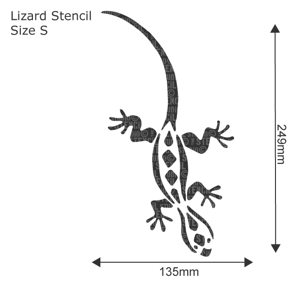 Lizard Stencil /Geko - The Stencil Studio