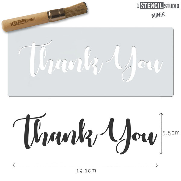 Thank You -Text - Mini Stencil